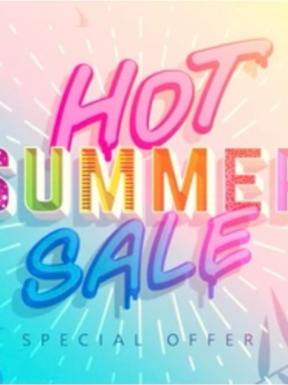 Hot Summer Sale Rainbow Graphic Print